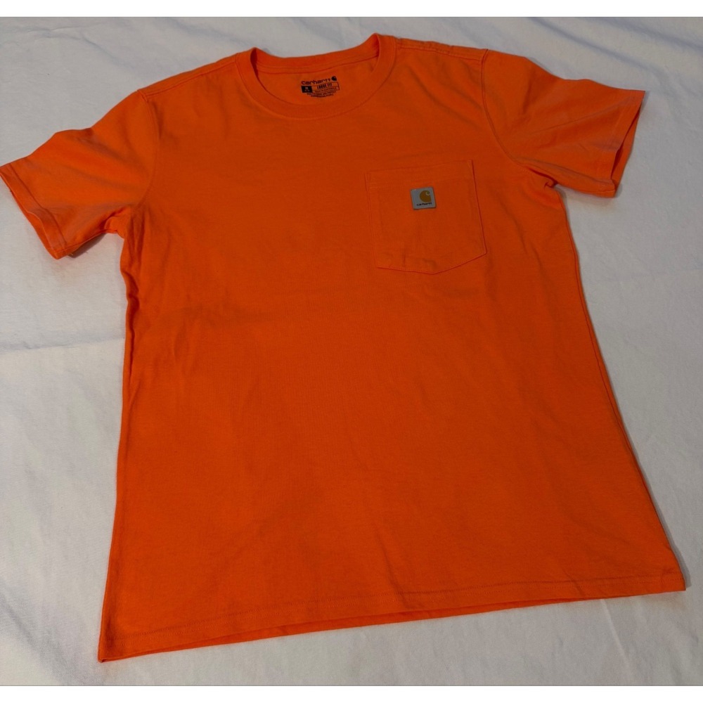 Carhartt K87 Women's Medium Loose Fit Pocket T-Shirt Hi Vis Orange...
